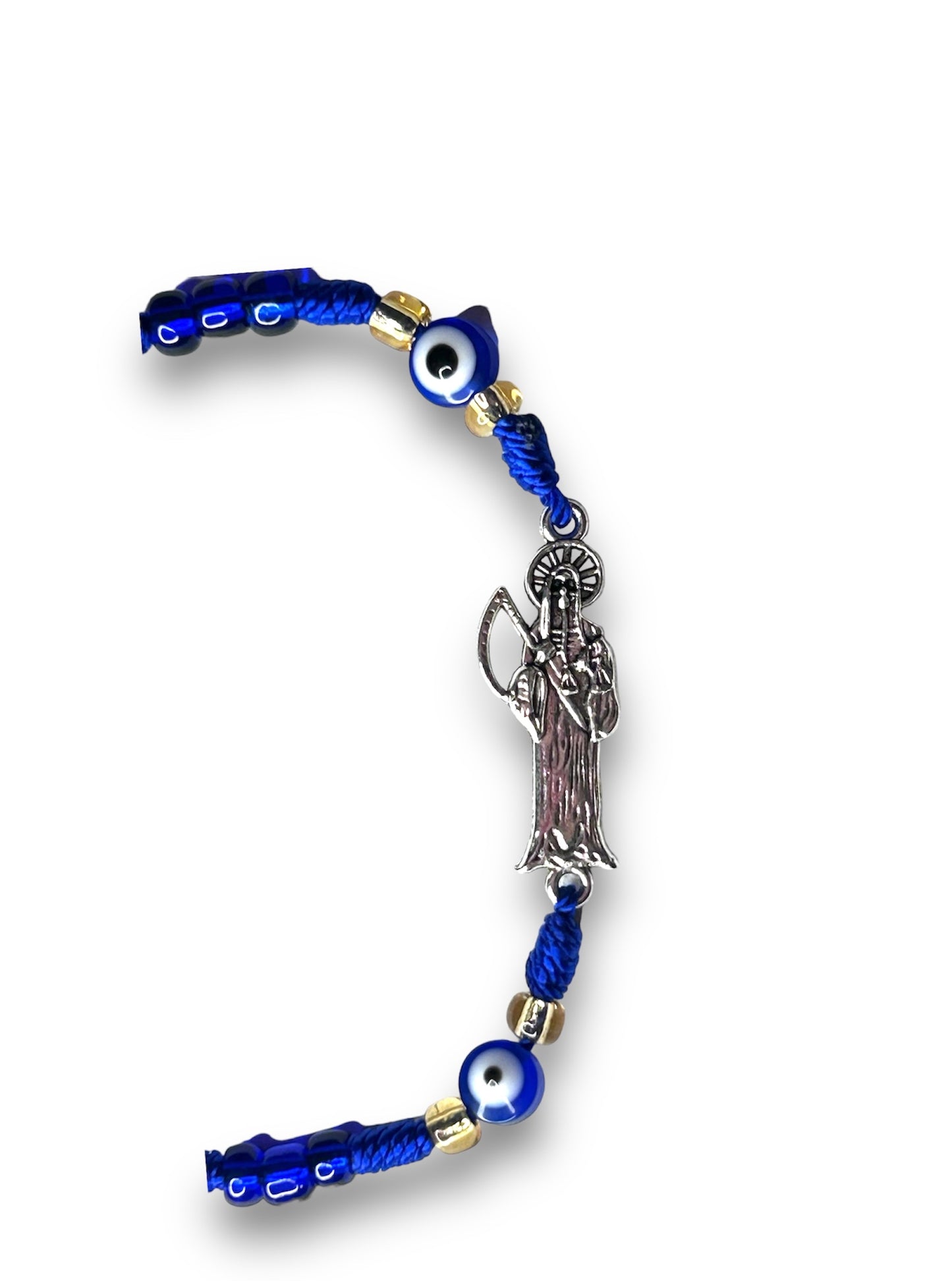 Guardian of Light: Santa Muerte and Blue Nazar Eye Fusion