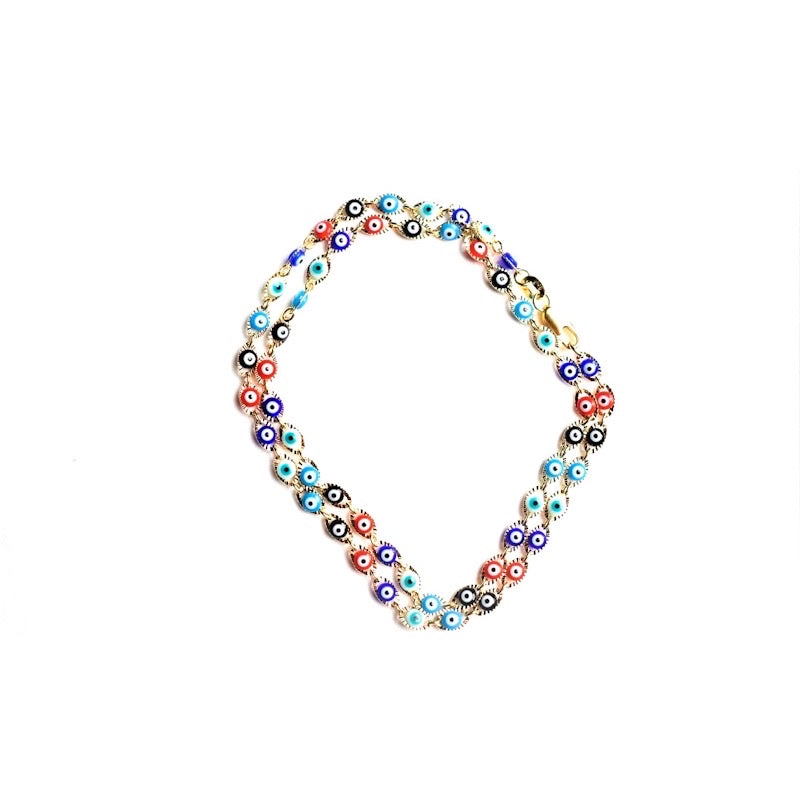 Multi Colored Evil Eye Necklace