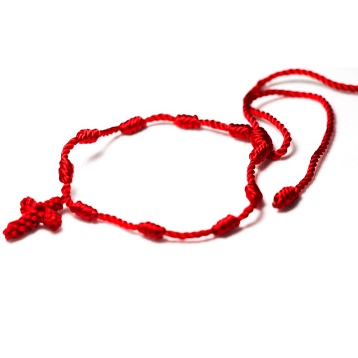 Red String Cross Seven Knots
