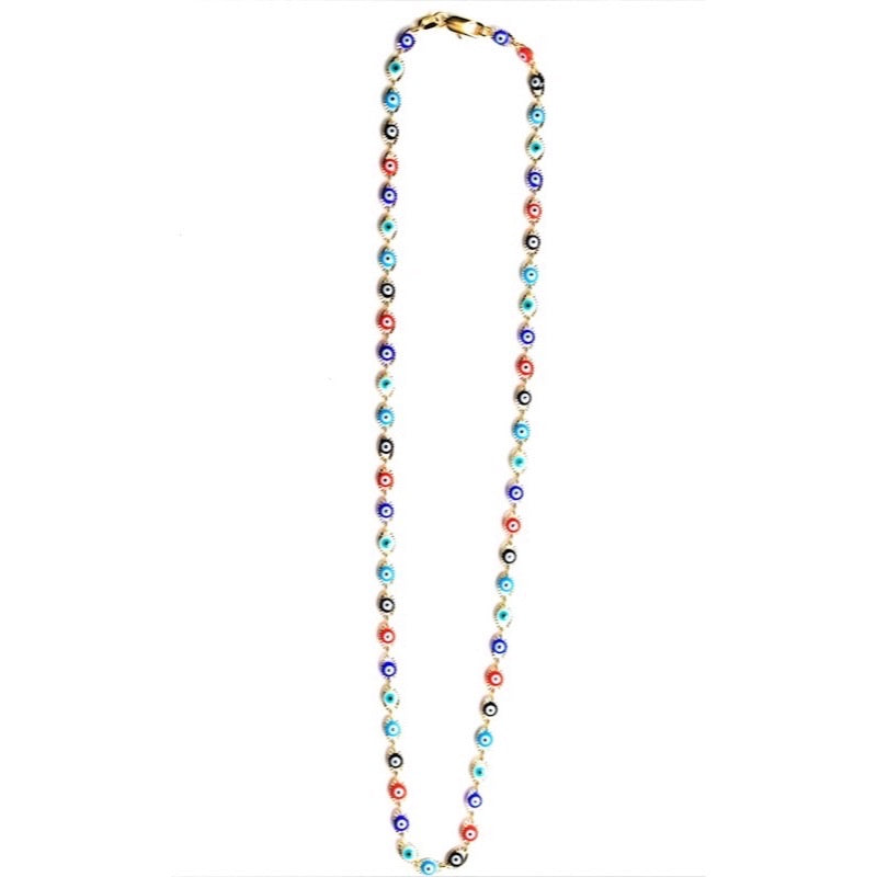 Multi Colored Evil Eye Necklace