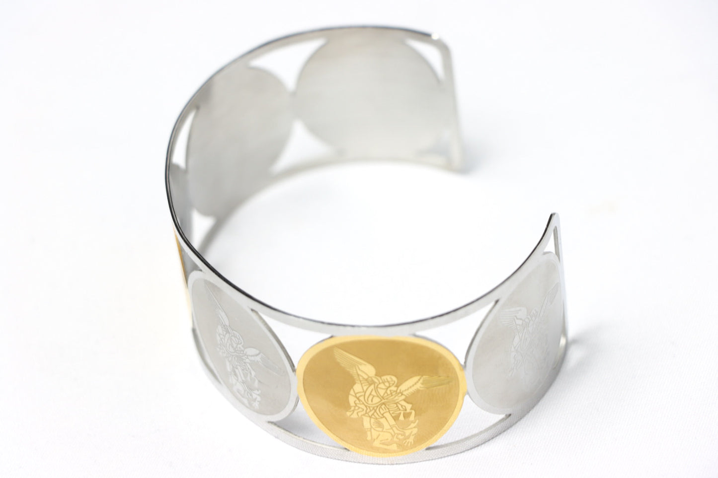 Stainless Steel Saint Michael Archangel Bracelet