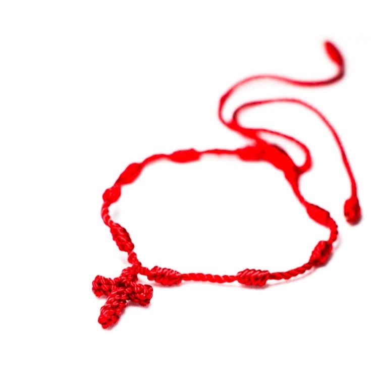 Red String Cross Seven Knots