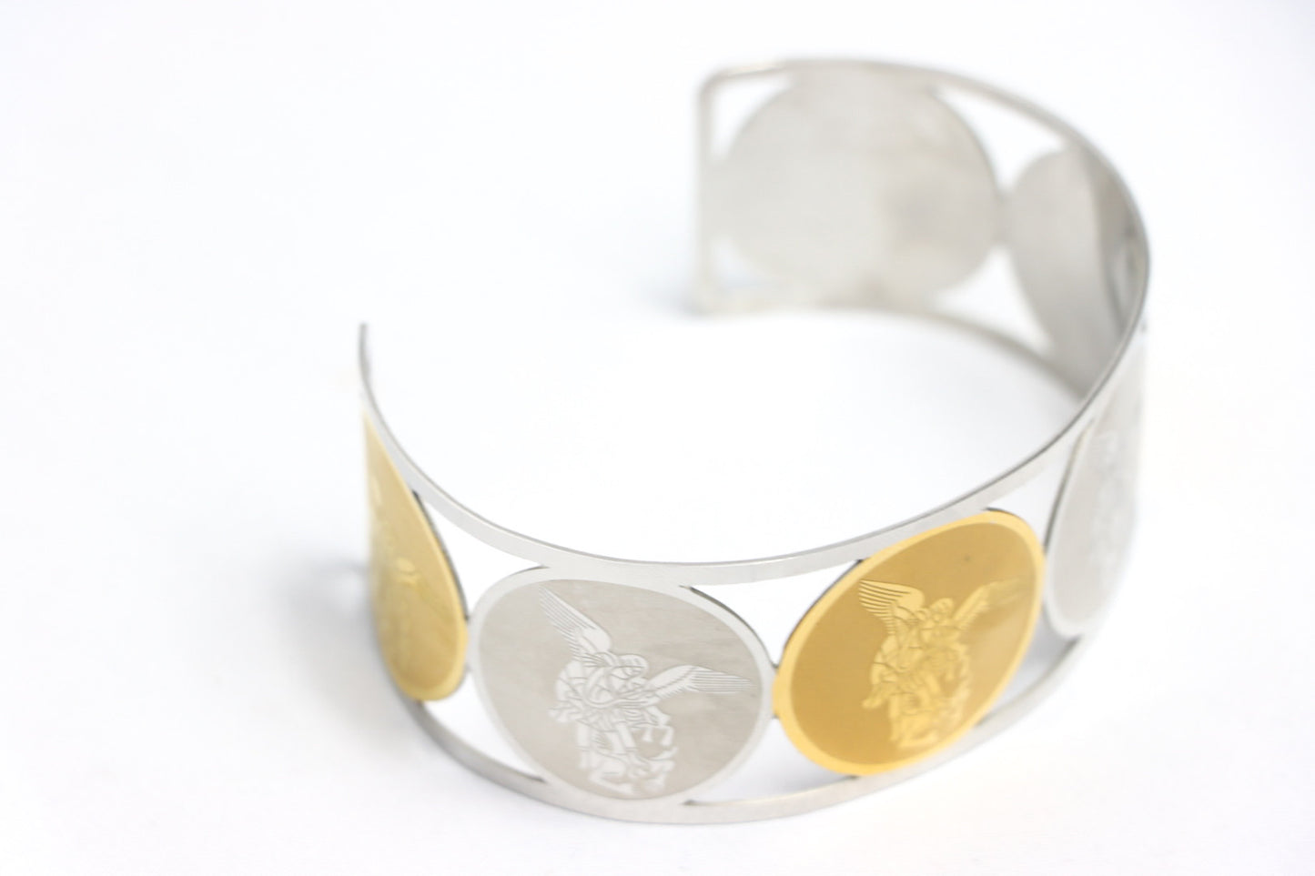 Stainless Steel Saint Michael Archangel Bracelet