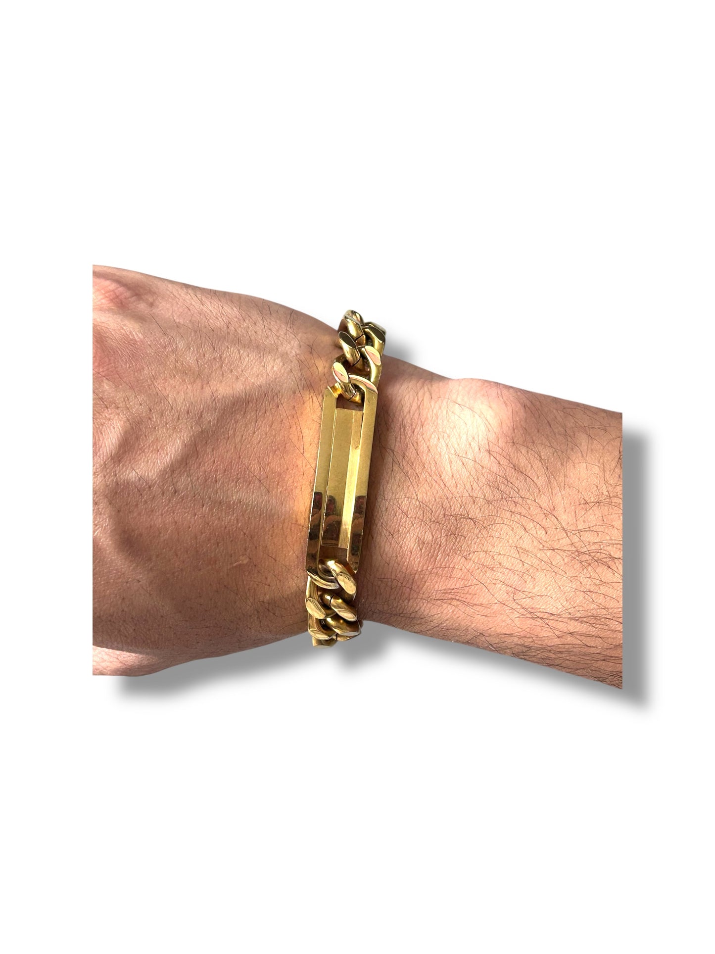 Nameplate Power Link – Bold Identity in Gold