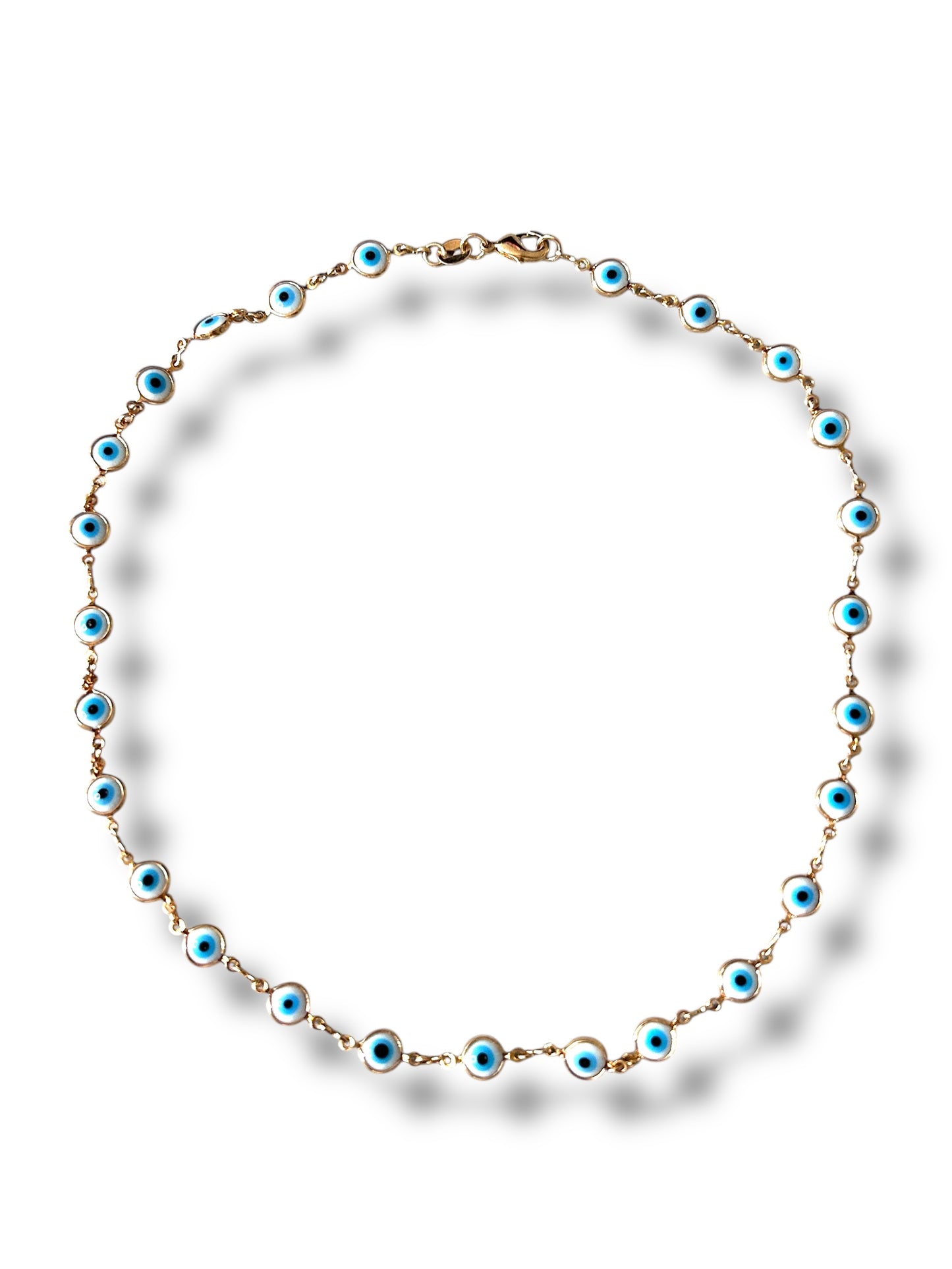 Glare of Grace – Multi-Eye White Necklace