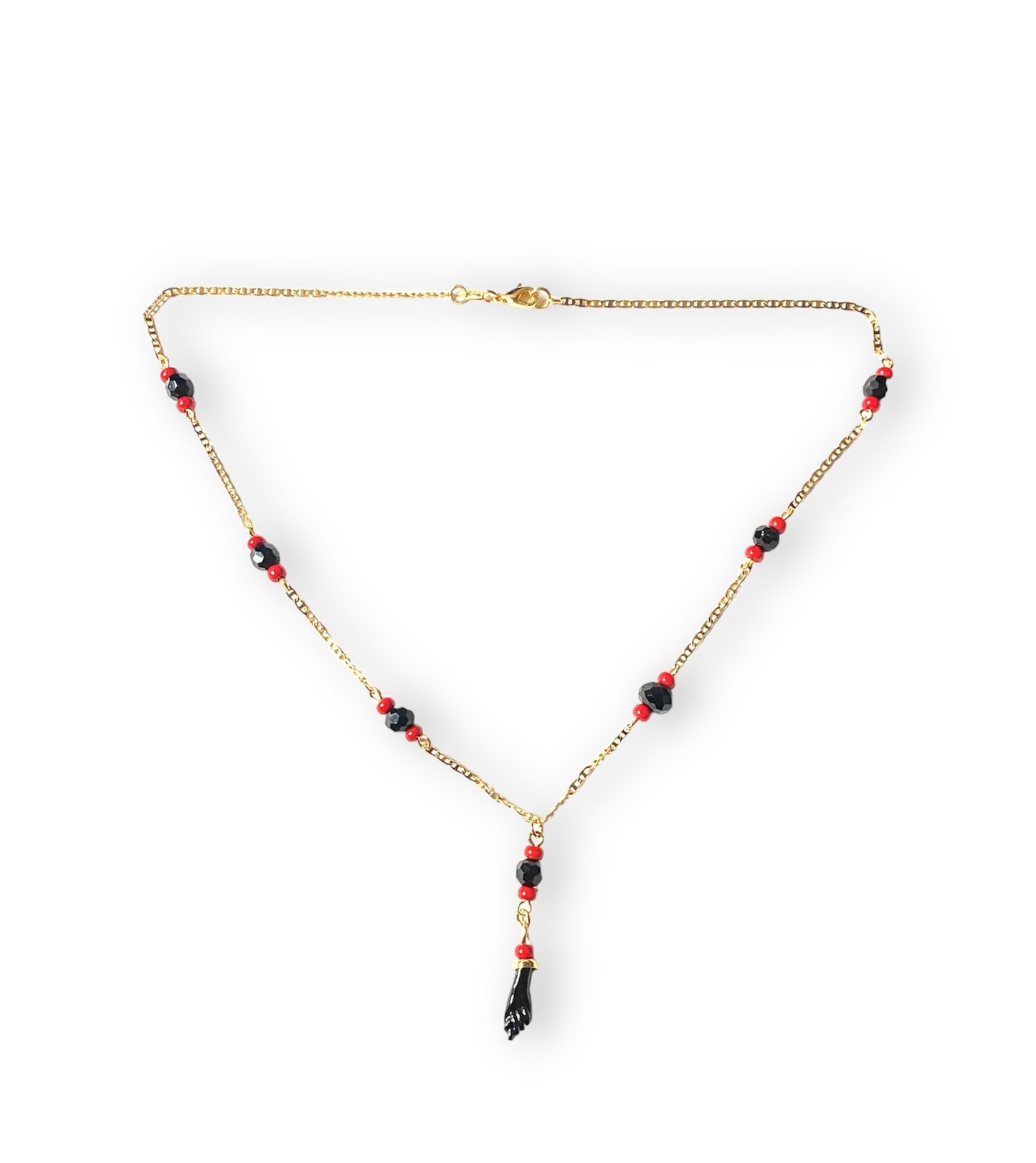 Azabache Gold Filled Necklace Protection