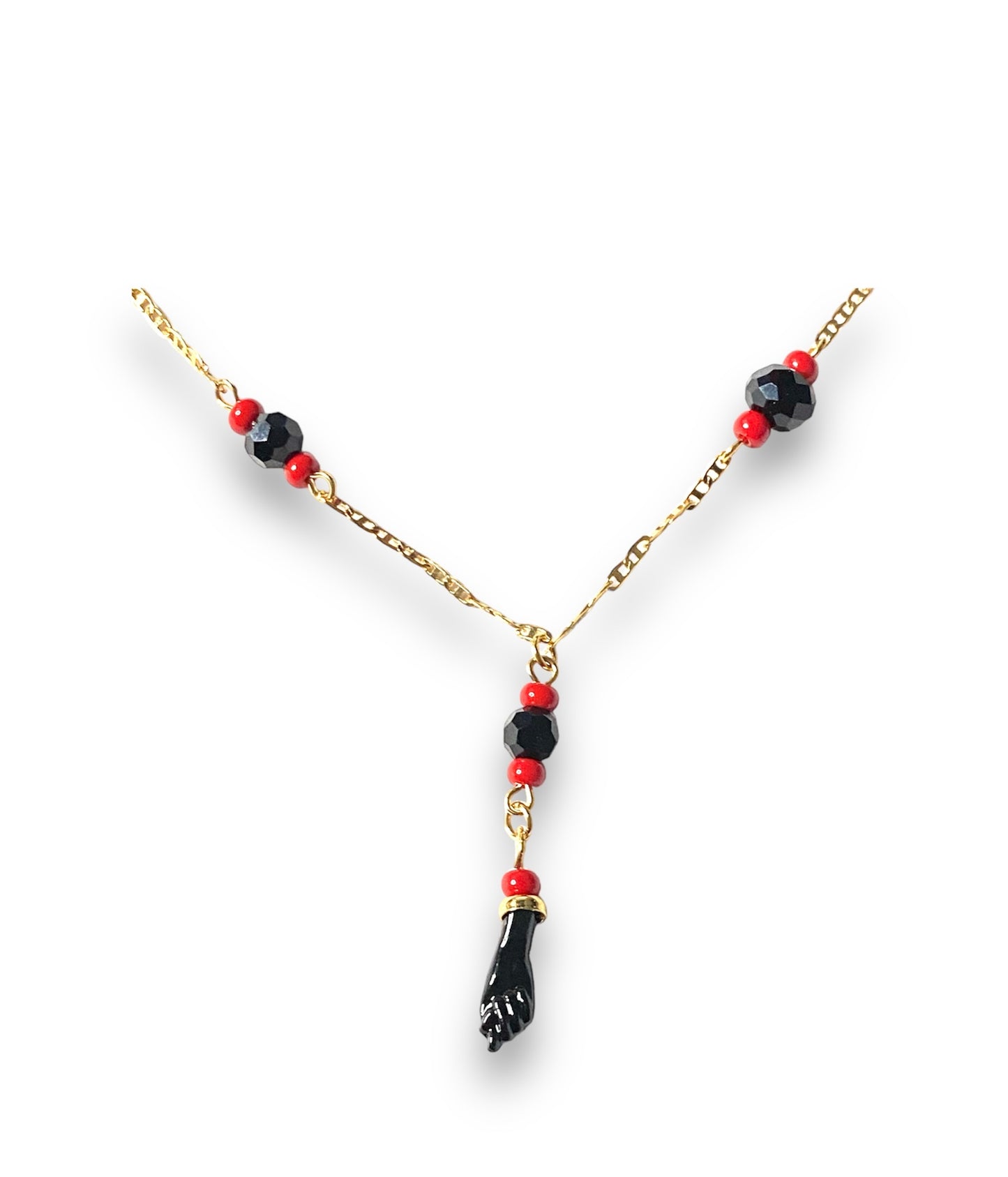 Azabache Gold Filled Necklace Protection