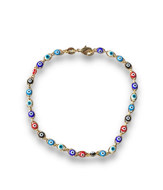 Colored Multi Nazar Anklet