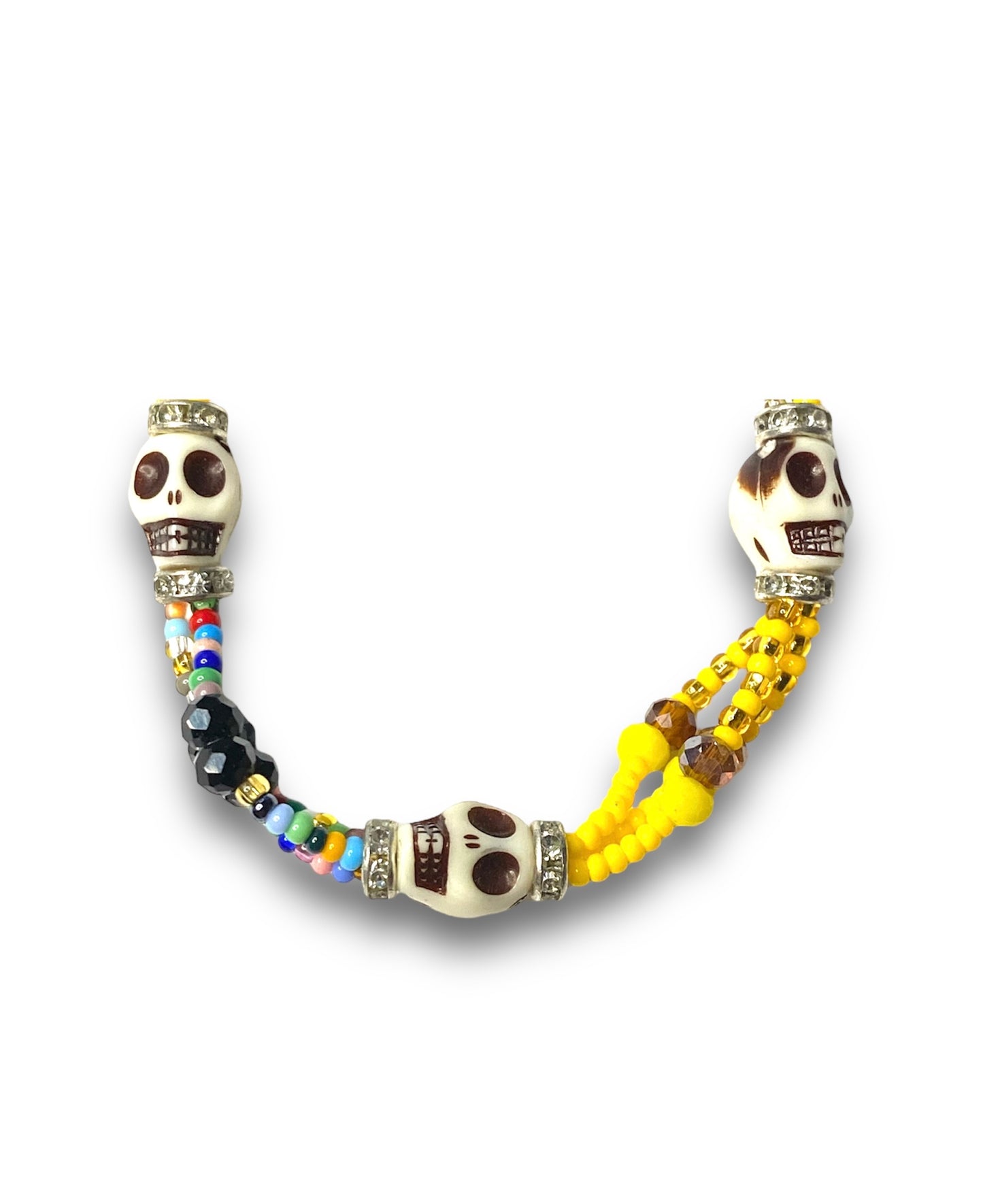 Yellow Seven Power Skull