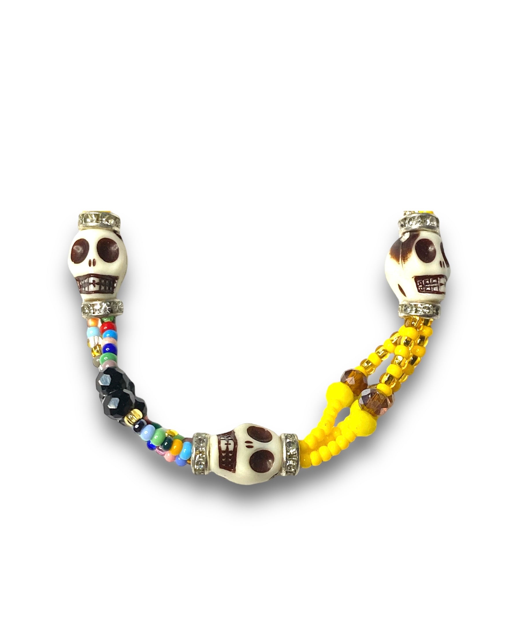 Yellow Seven Power Skull