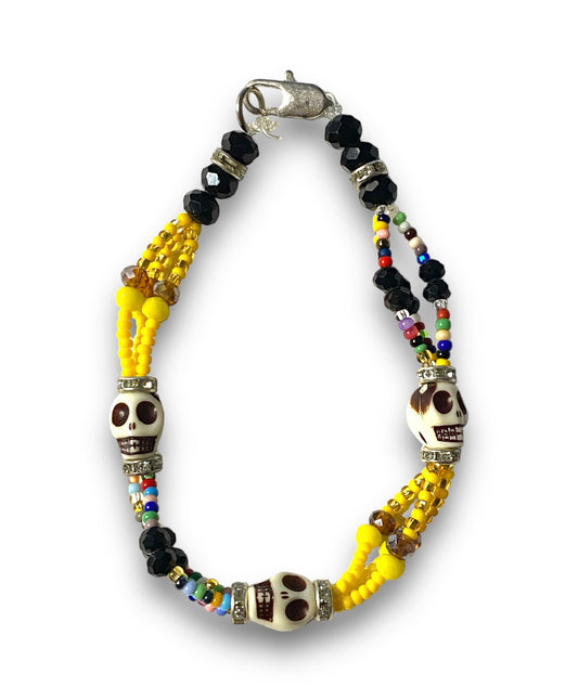 Yellow Seven Power Skull