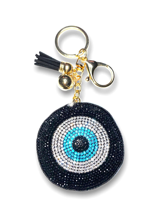 Black Evil Eye Key Chain
