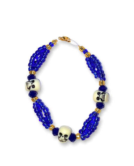 Blue Four Skull