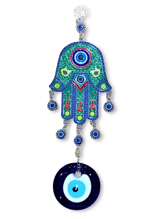 Green Hamsa Evil Eye