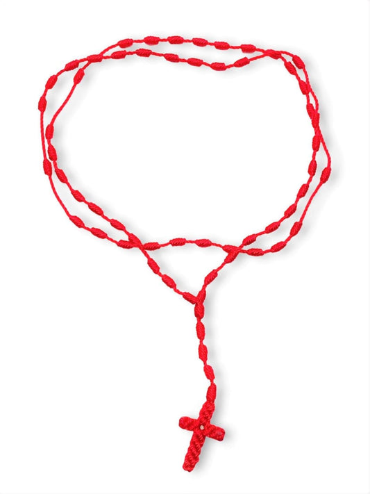Red Rosary Cross