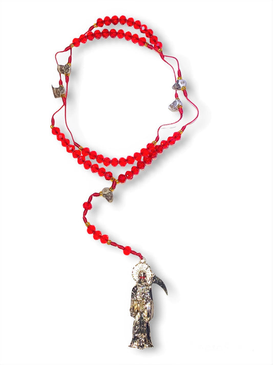 Crystal Red Santa Muerte