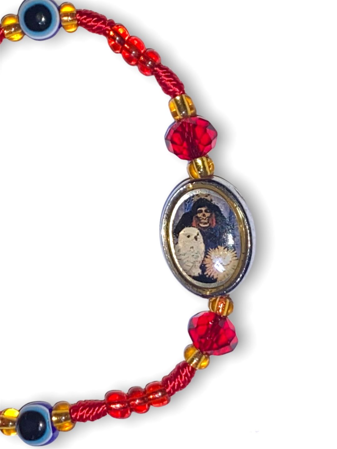 Red Santa Muerte Evil Eye