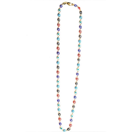 Multi Colored Evil Eye Necklace